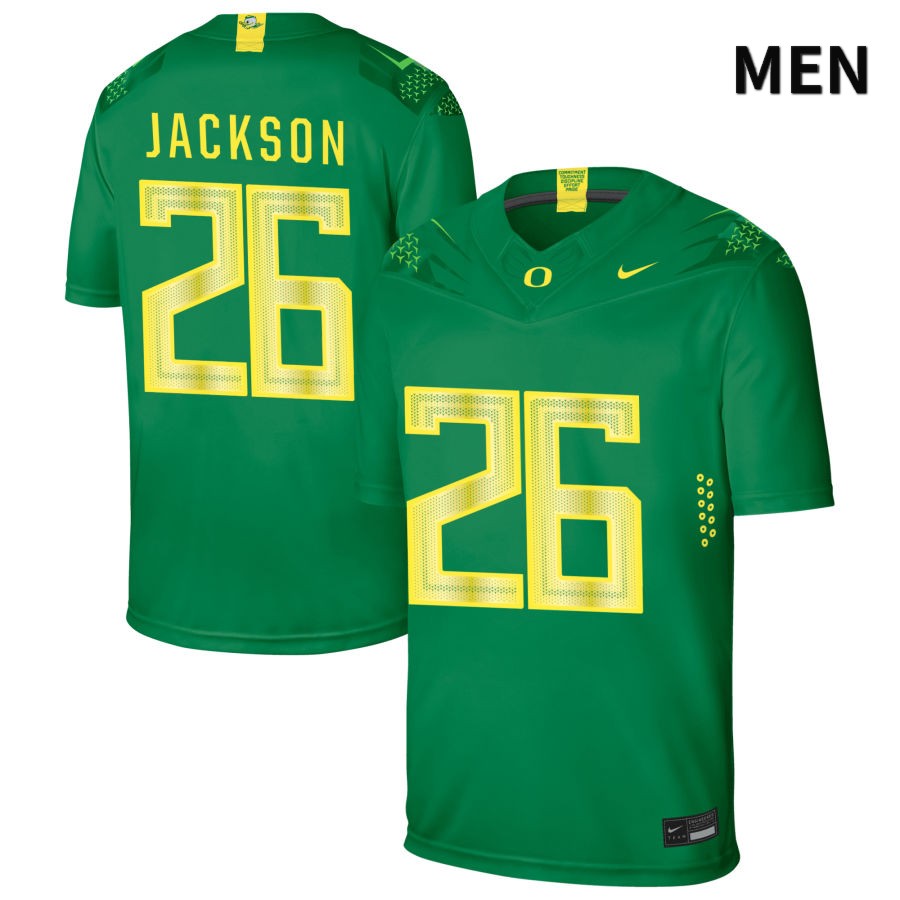 Oregon Ducks Men's #26 Devon Jackson Football College Authentic Green NIL 2022 Nike Jersey QDB70O8S